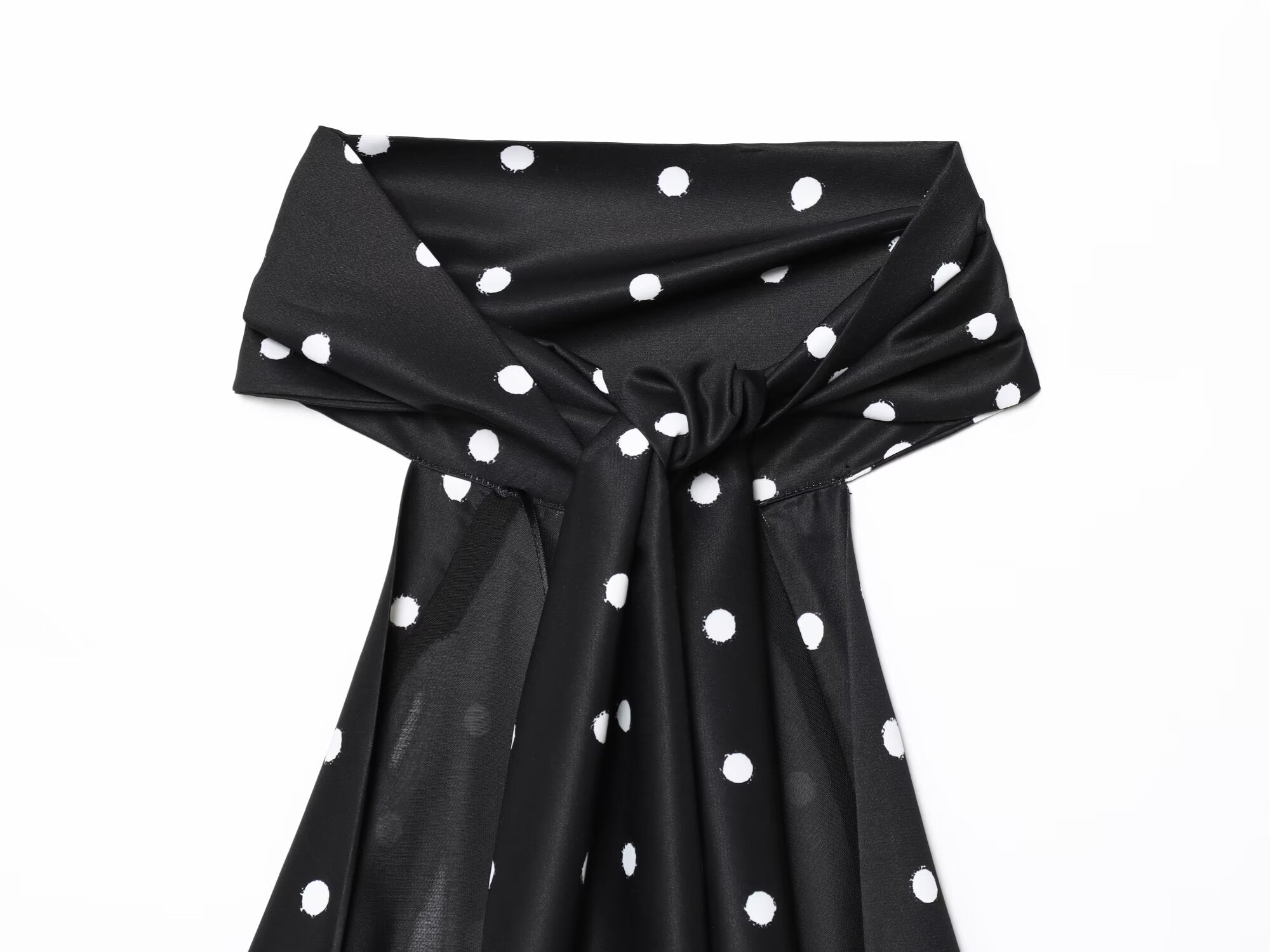 Women's summer polka dot hanging neck top