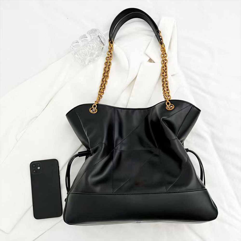 #288 Women's New Temperament Joker Large Capacity Drawstring Chain Handbag Shoulder Bag