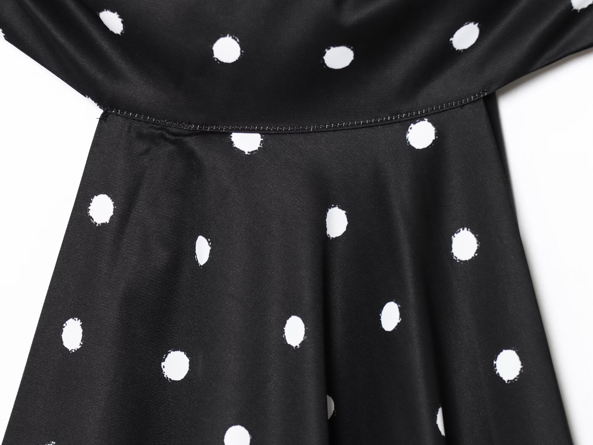 Women's summer polka dot hanging neck top