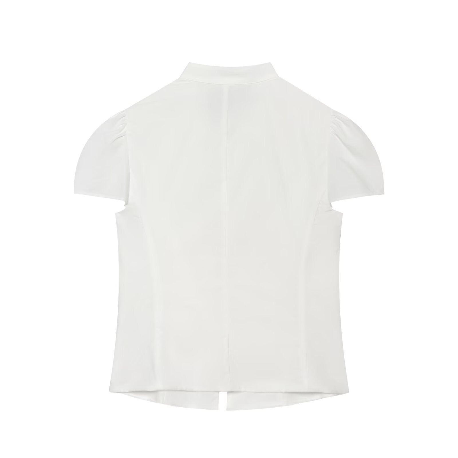 Women's bow decoration polka dot poplin shirt