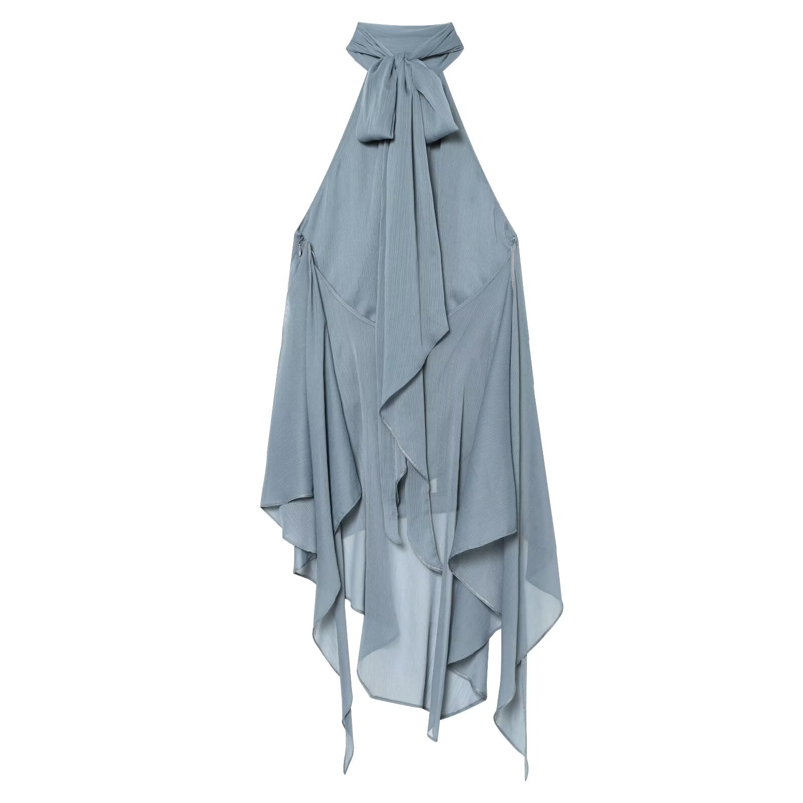 Women's asymmetrical hanging neck top