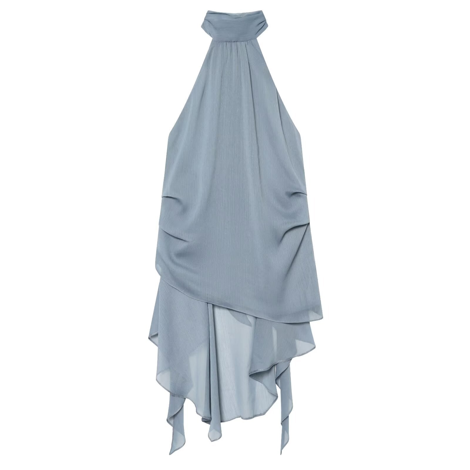 Women's asymmetrical hanging neck top