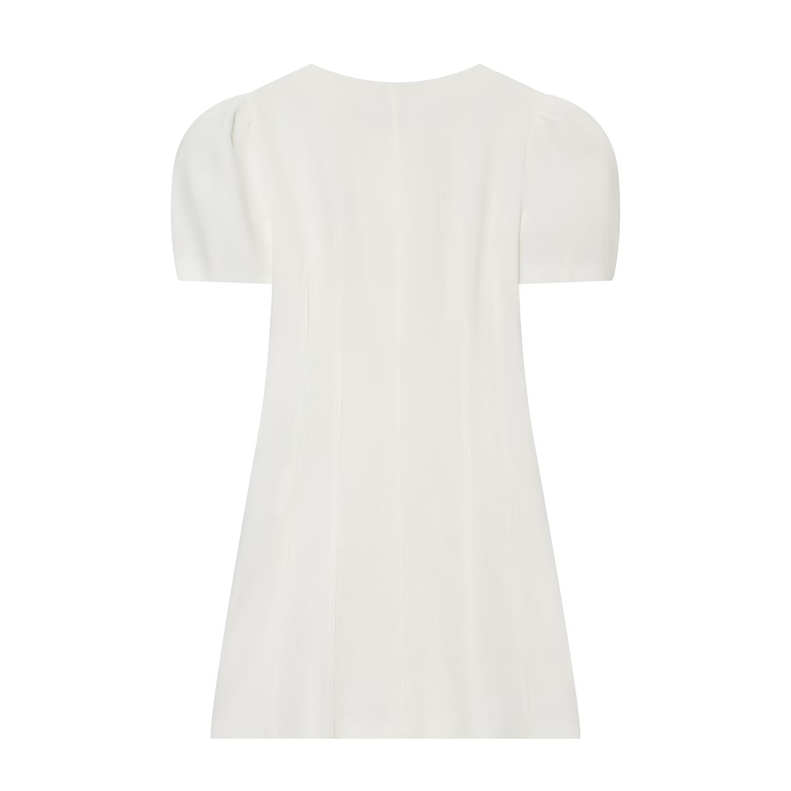 Women's button decoration bubble sleeve mini dress