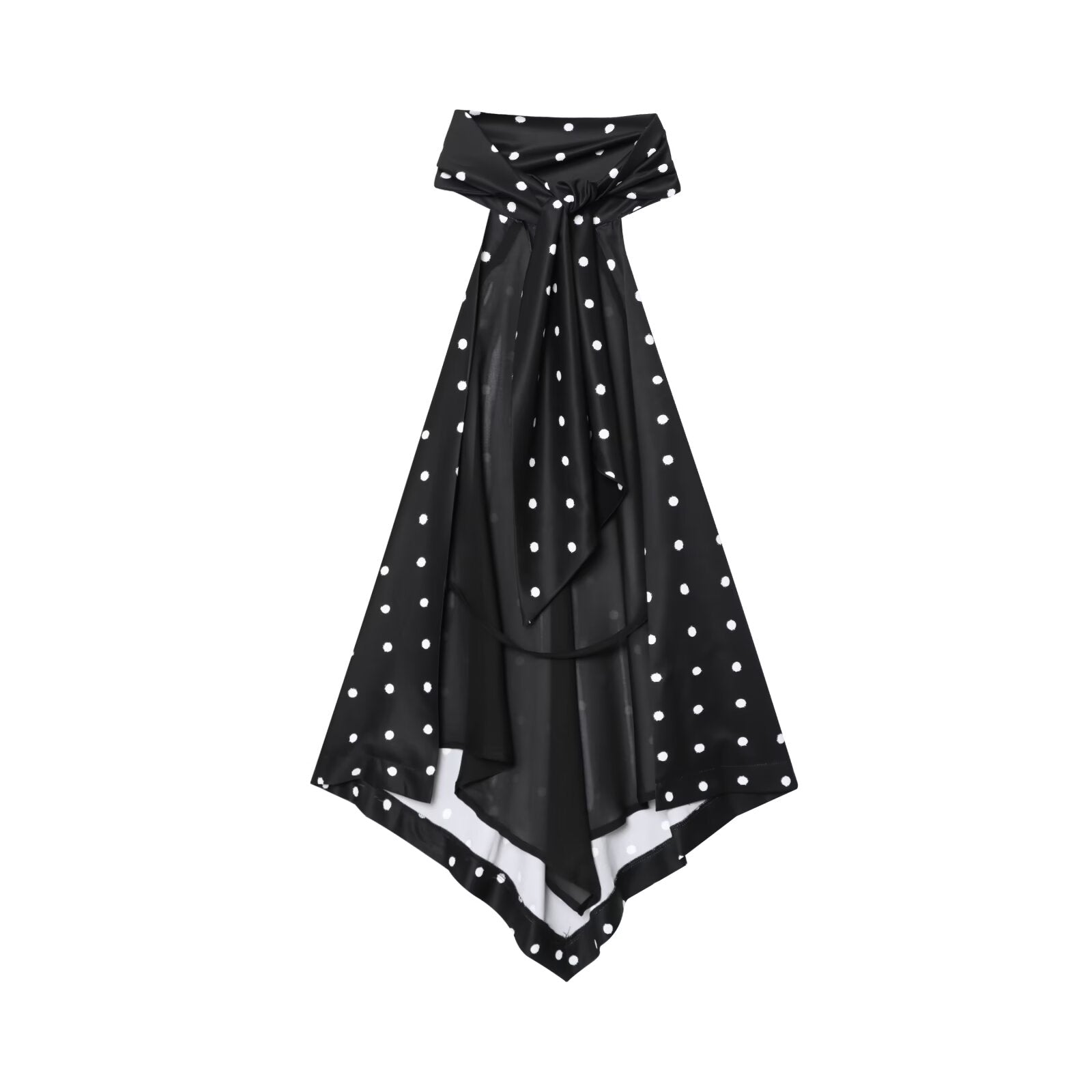 Women's summer polka dot hanging neck top